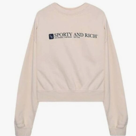 Sporty and Rich Cropped Sweatshirt Size XS SOLD OUT ONLINE - Picture 2 of 3